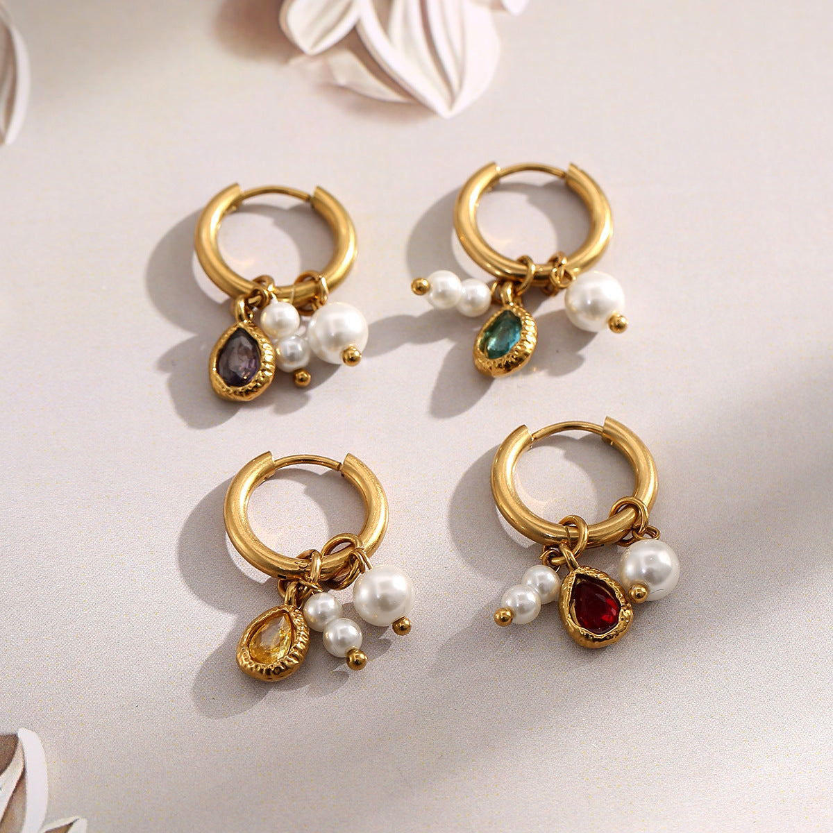 Tesoro Charm Hoops Earrings