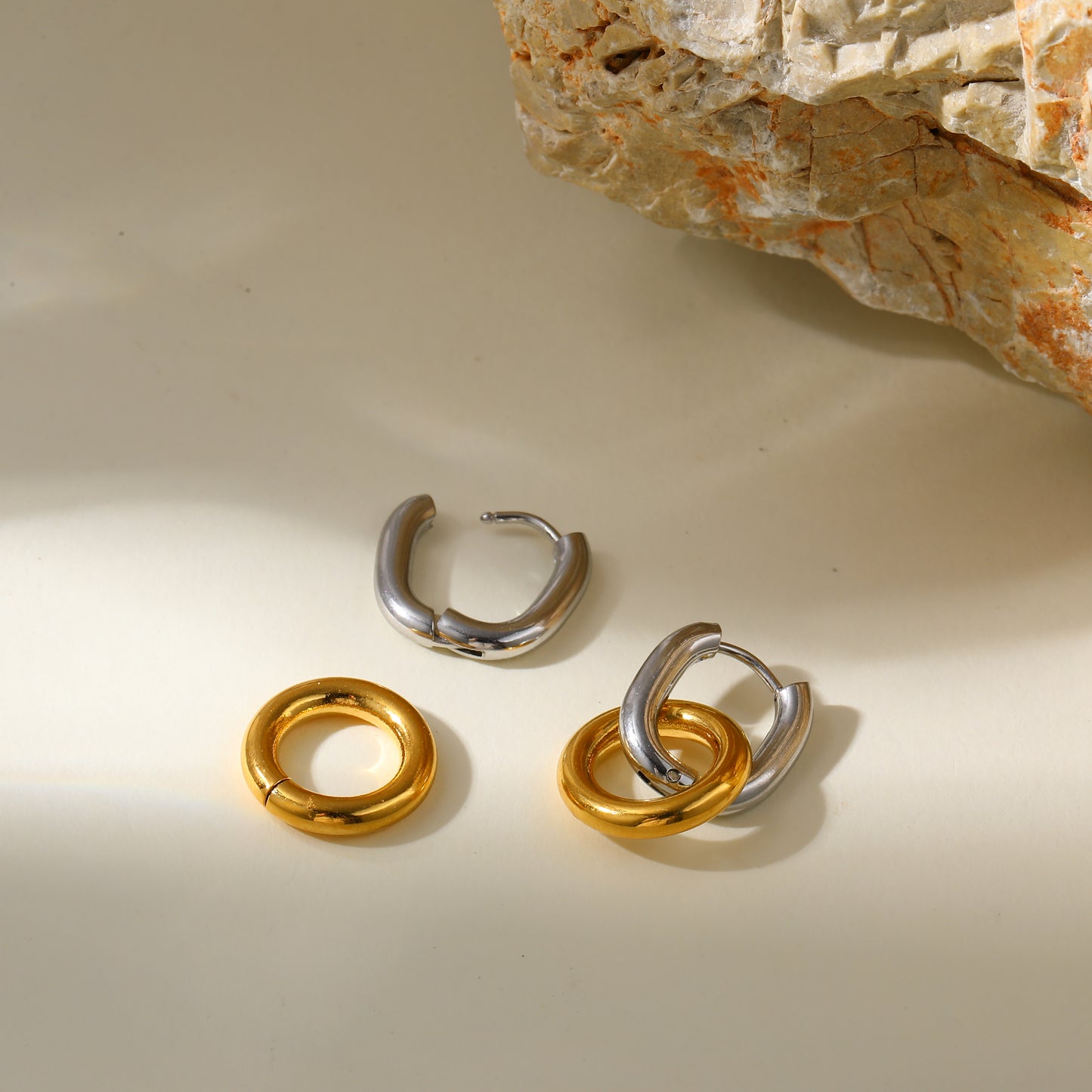 Nova Link Hoops Earrings