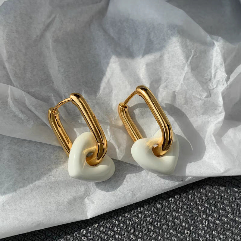 Retro Heart Earrings