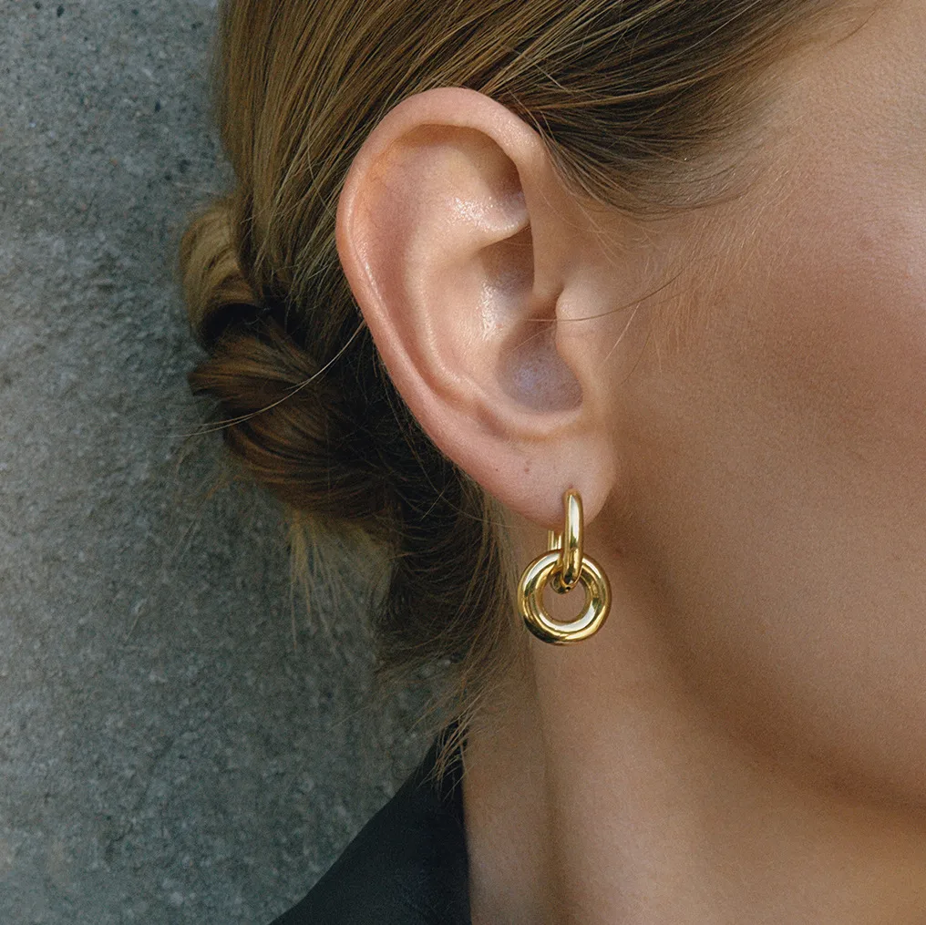 Nova Link Hoops Earrings