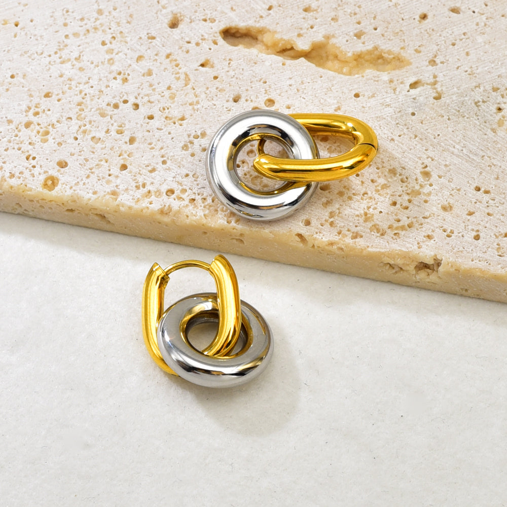 Nova Link Hoops Earrings