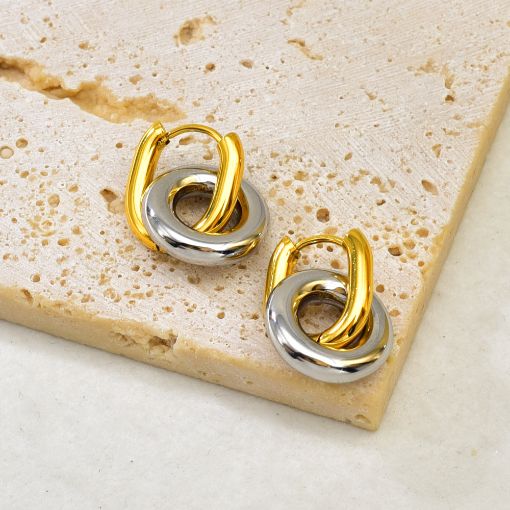 Nova Link Hoops Earrings
