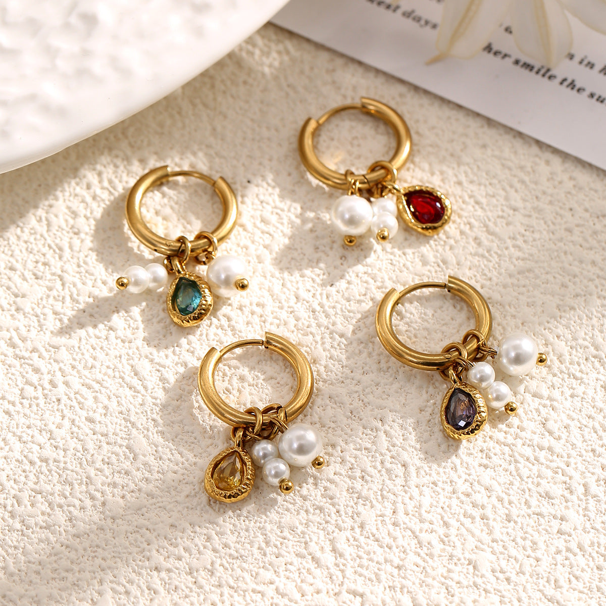 Tesoro Charm Hoops Earrings