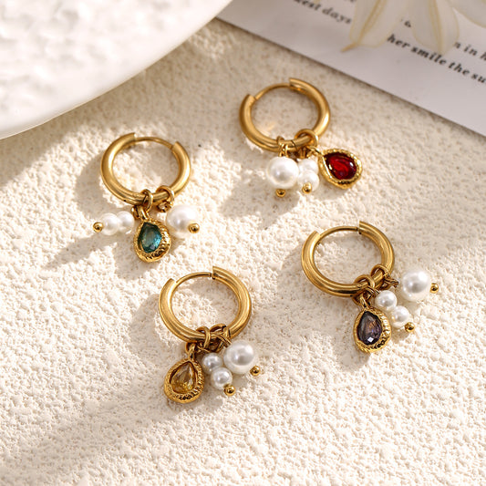 Tesoro Charm Hoops Earrings