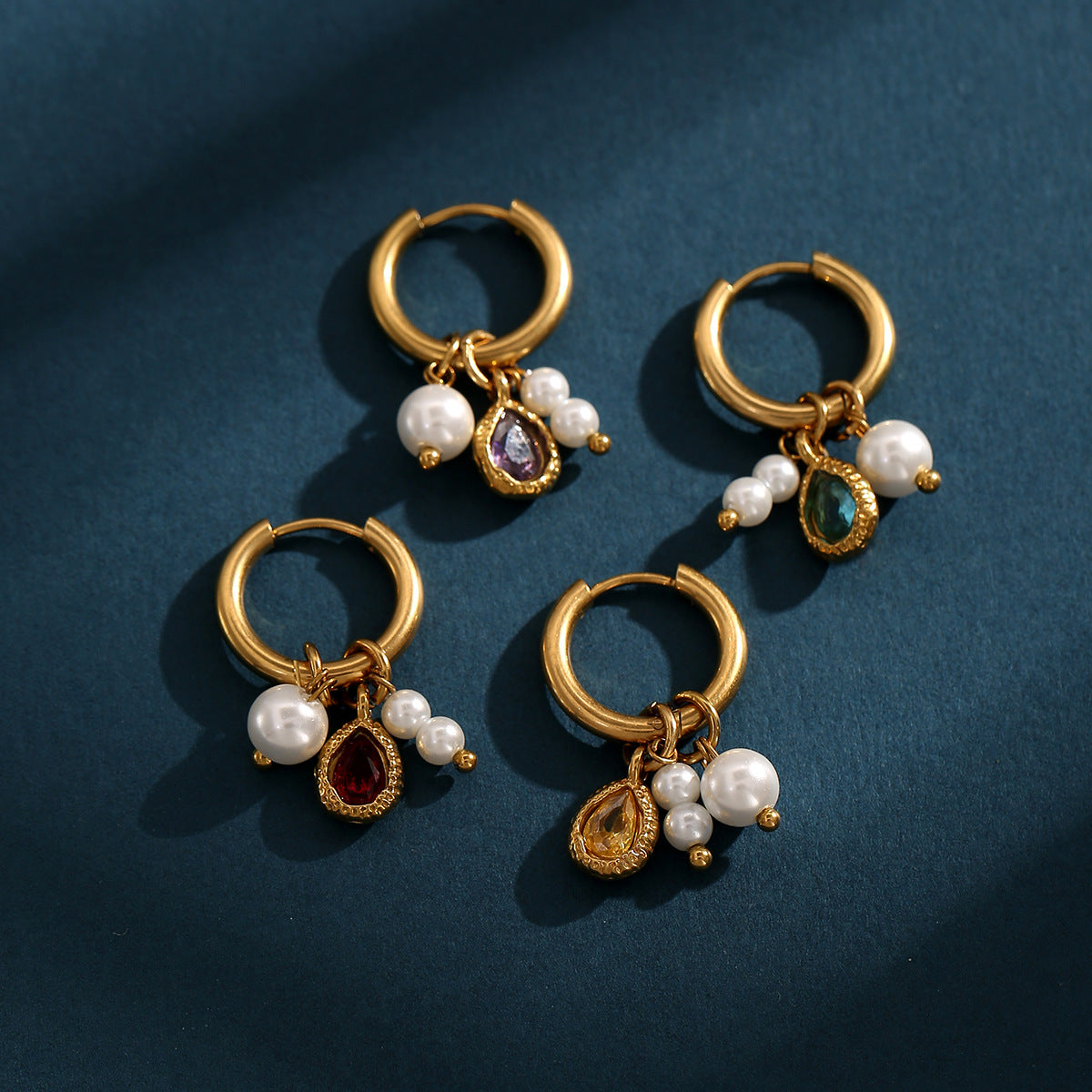 Tesoro Charm Hoops Earrings