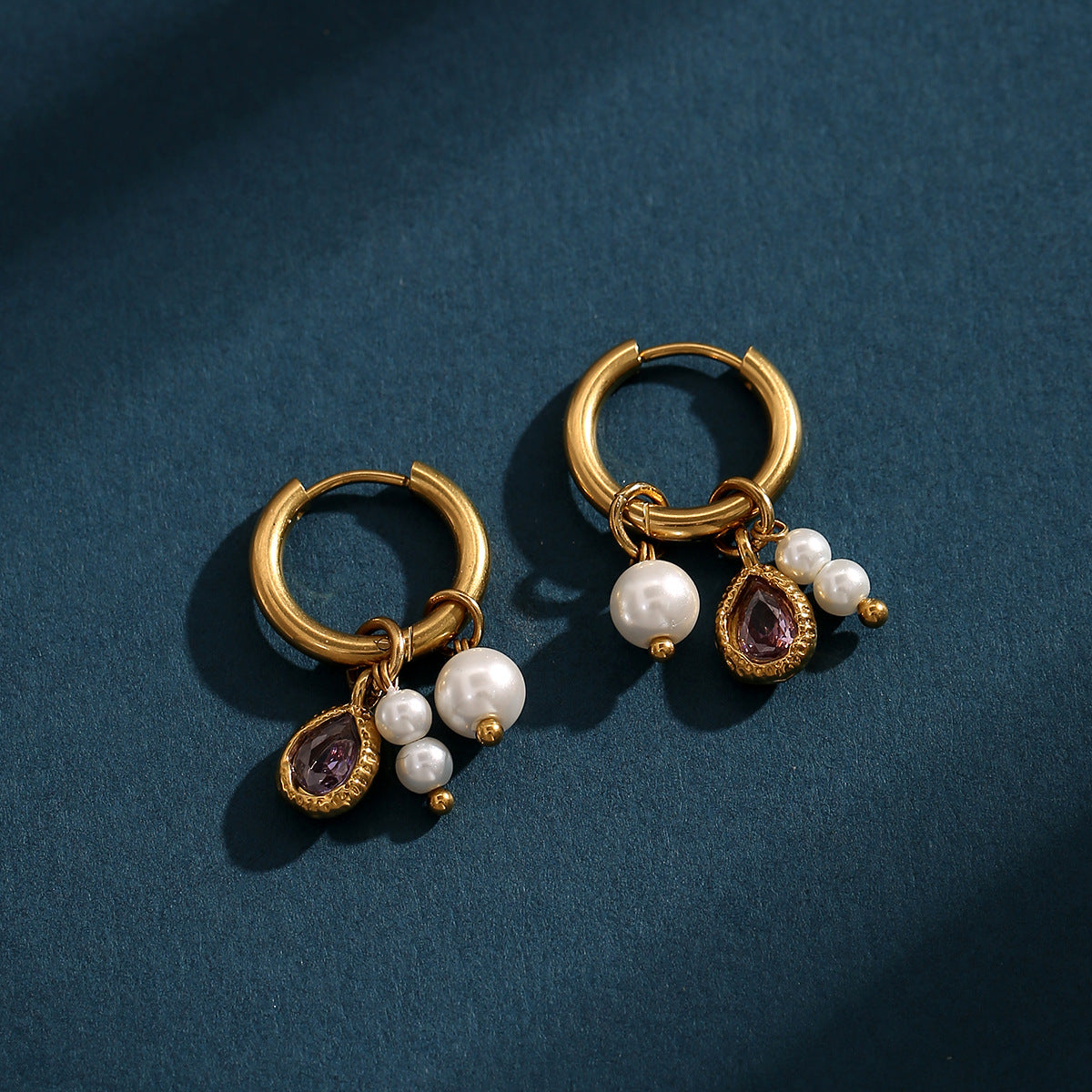 Tesoro Charm Hoops Earrings