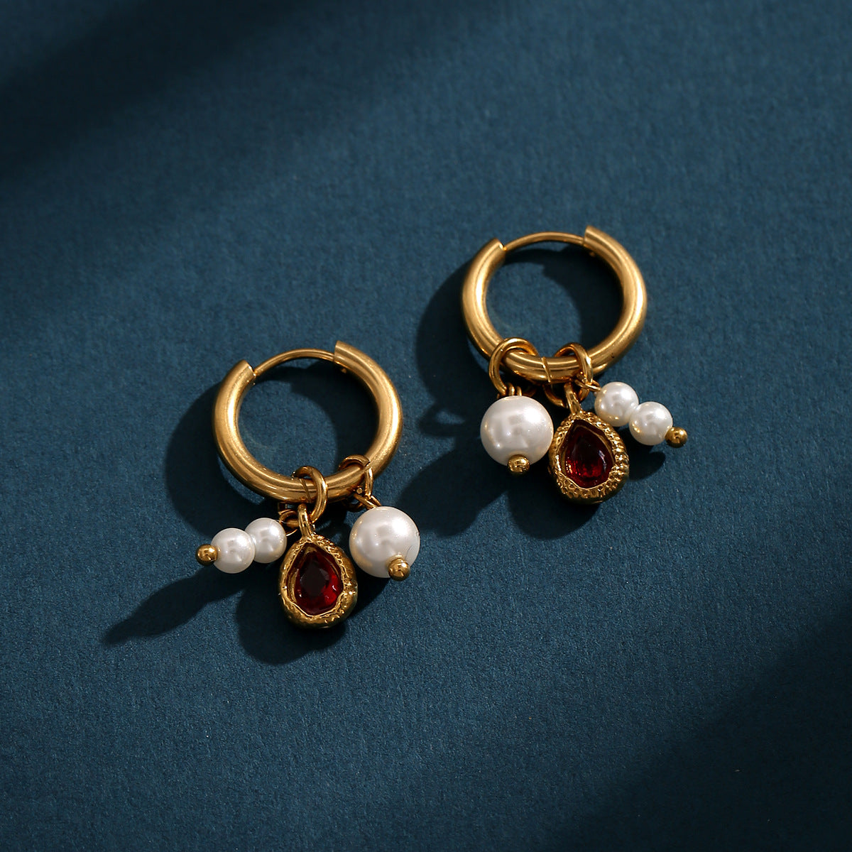 Tesoro Charm Hoops Earrings