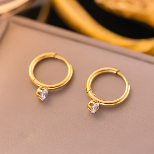 Golden dew Hoops Earrings