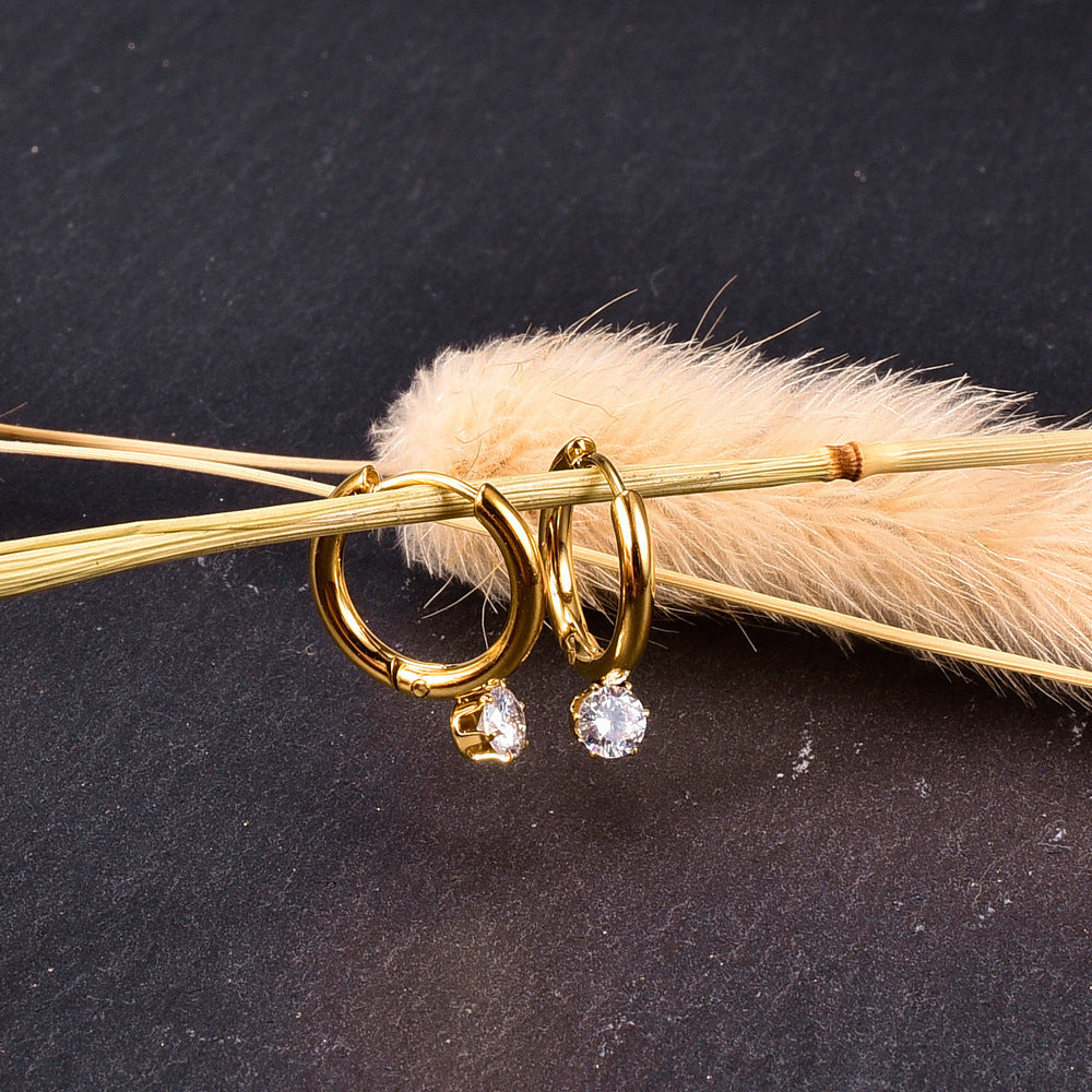 Golden dew Hoops Earrings