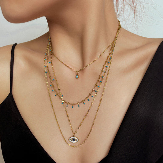 Evil Eye layered Necklace