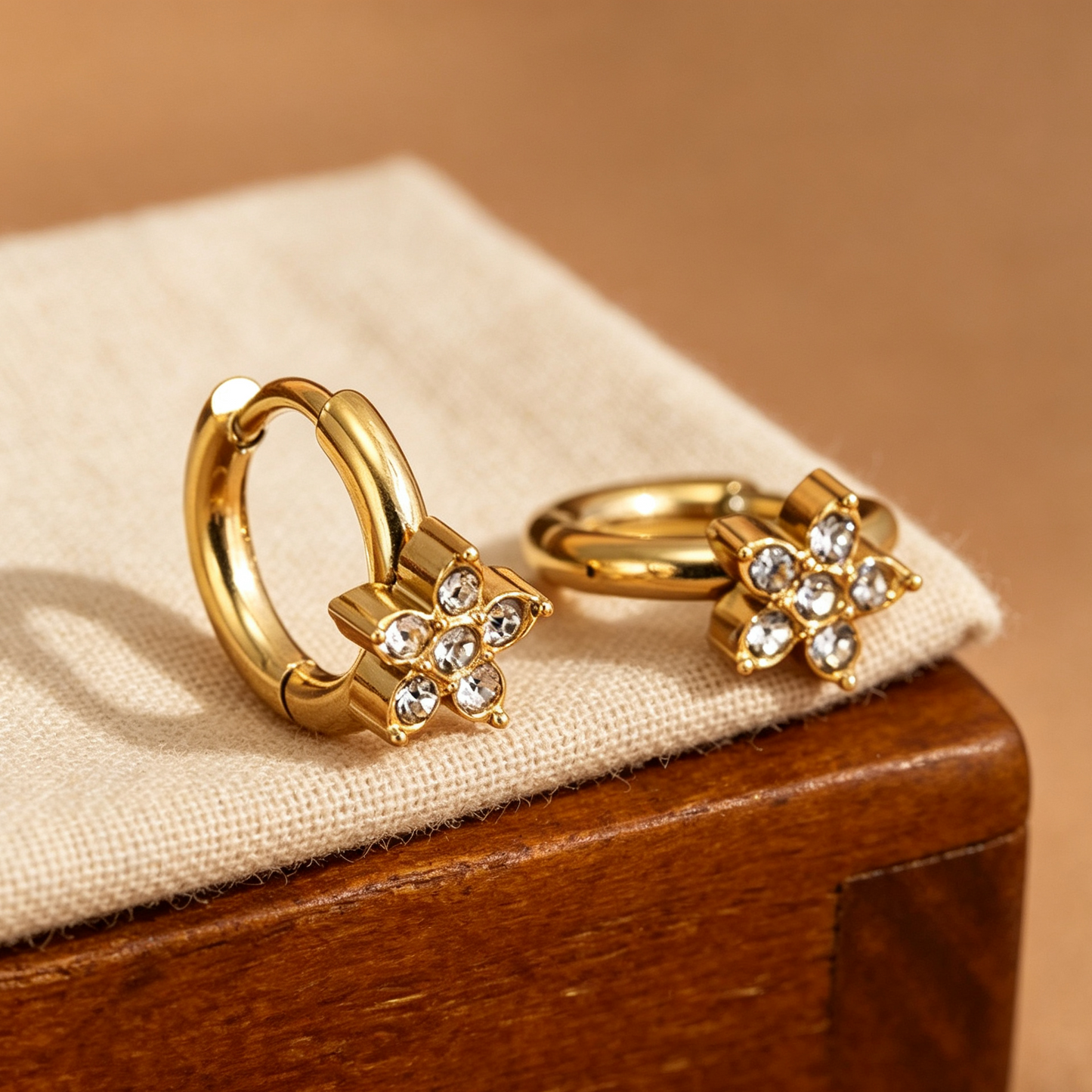 Petal Kiss Hoops Earrings