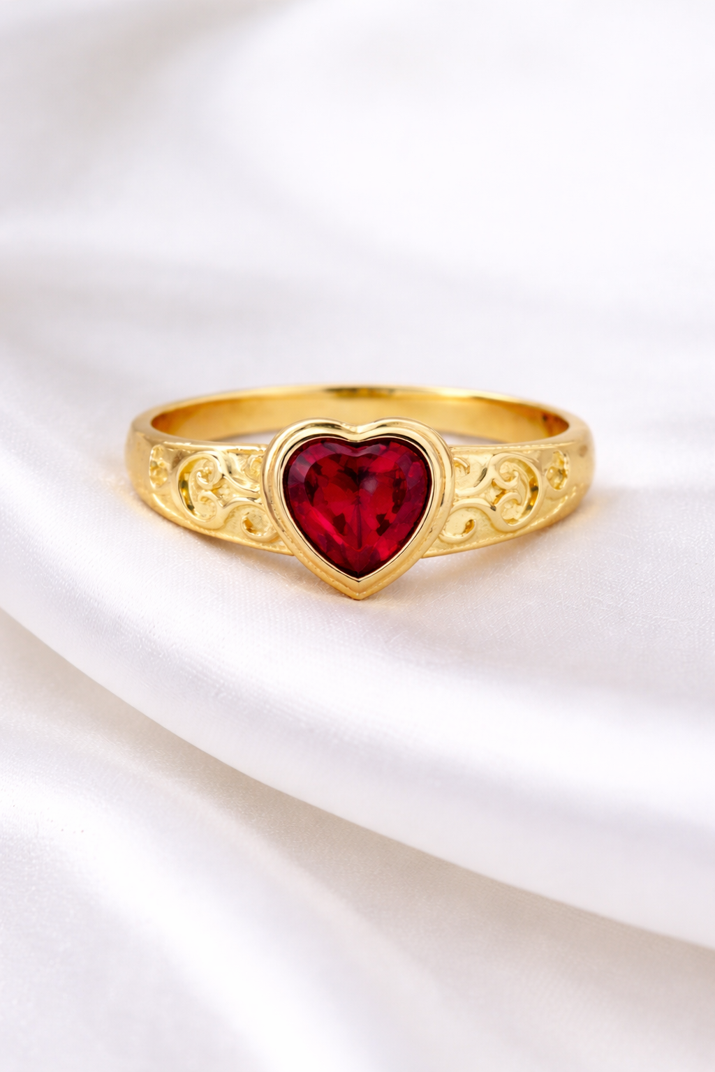 Ruby Empress Heart Ring