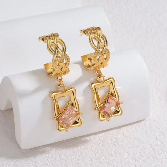 Infinity Weave Drop Earrings